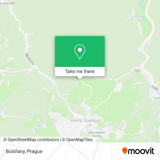 Bošířany map
