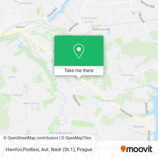 Havířov,Podlesí, Aut. Nadr (St.1) map
