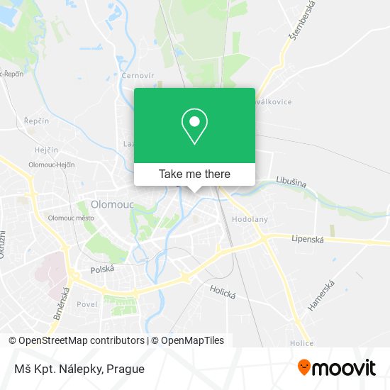 Mš Kpt. Nálepky map