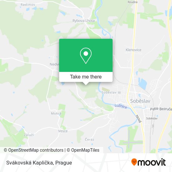 Svákovská Kaplička map