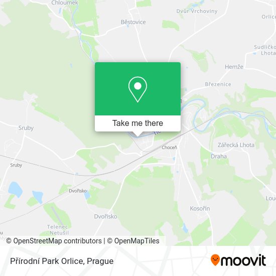 Přírodní Park Orlice map