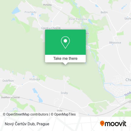 Nový Čertův Dub map