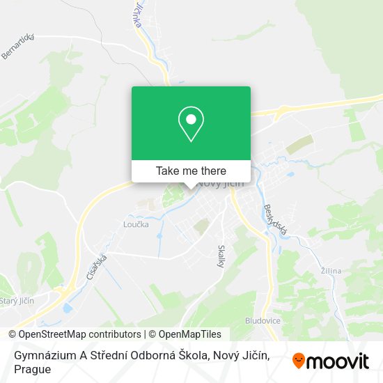 Gymnázium A Střední Odborná Škola, Nový Jičín map