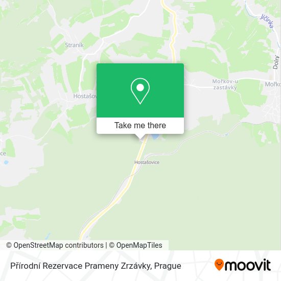 Přírodní Rezervace Prameny Zrzávky map