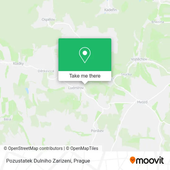 Карта Pozustatek Dulniho Zarizeni