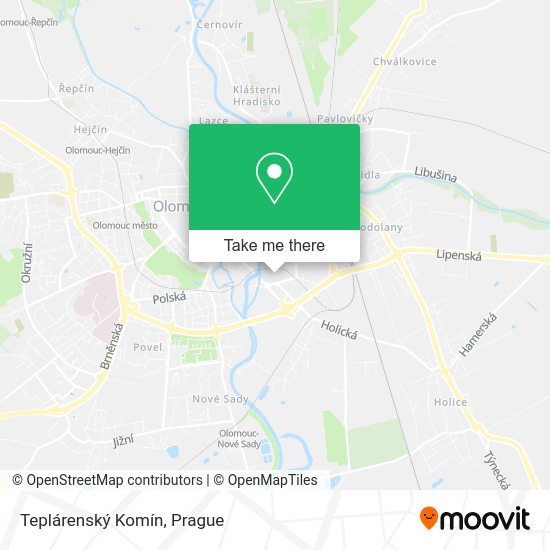 Teplárenský Komín map