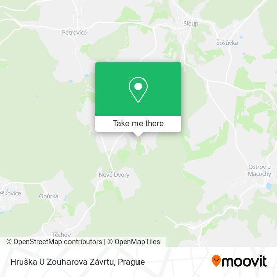 Карта Hruška U Zouharova Závrtu