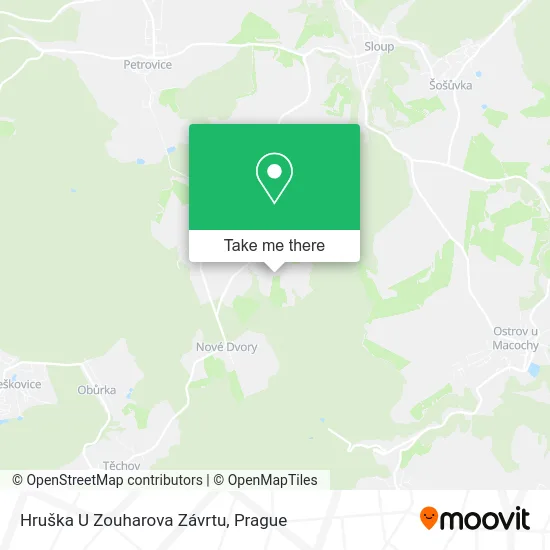 Карта Hruška U Zouharova Závrtu