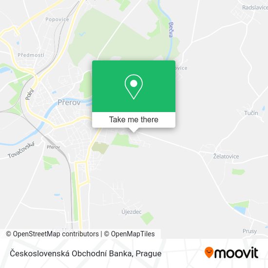 Československá Obchodní Banka map