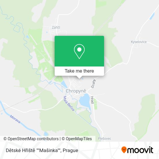 Dětské Hřiště ""Mašinka"" map
