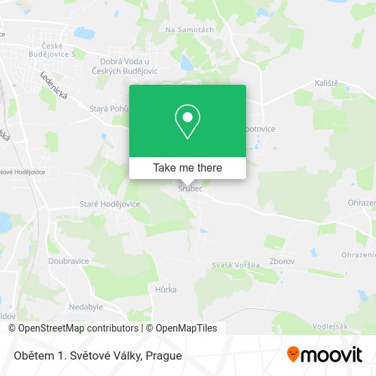 Obětem 1. Světové Války map