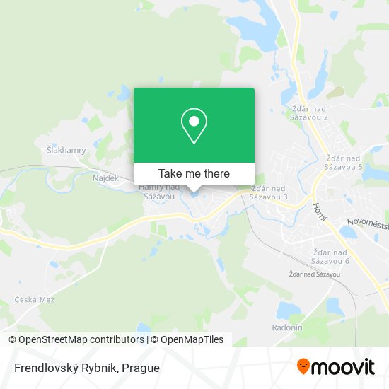 Frendlovský Rybník map