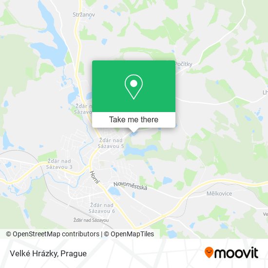 Velké Hrázky map