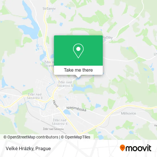 Карта Velké Hrázky