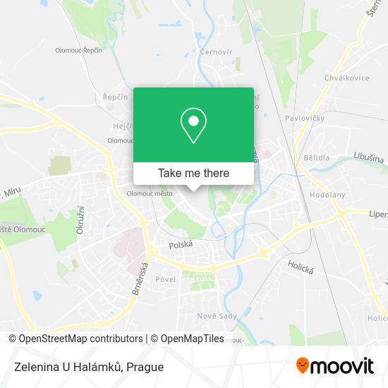 Zelenina U Halámků map