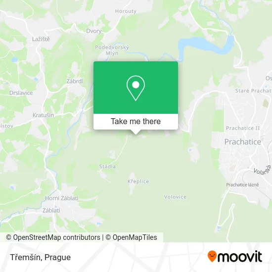 Třemšín map
