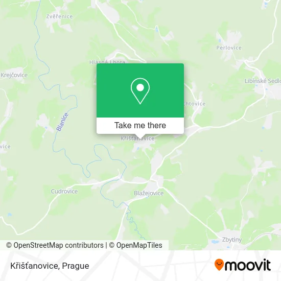 Карта Křišťanovice