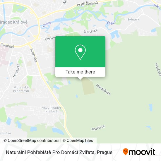 Naturální Pohřebiště Pro Domácí Zvířata map