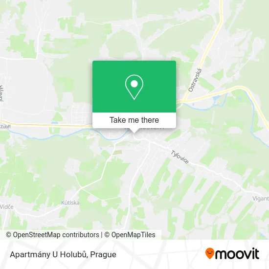 Карта Apartmány U Holubů