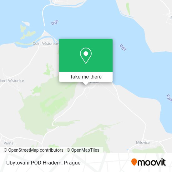 Ubytování POD Hradem map