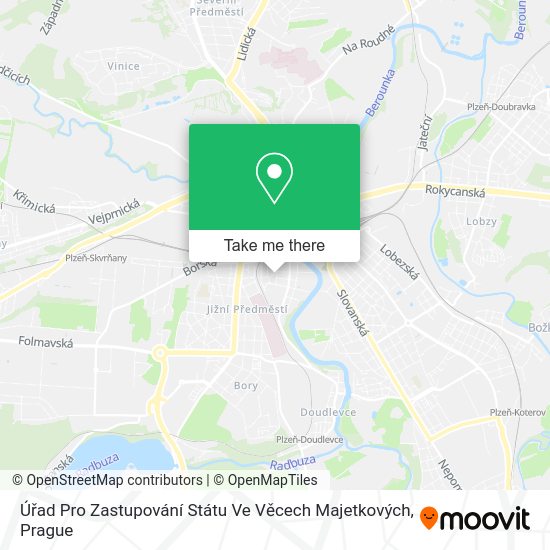 Úřad Pro Zastupování Státu Ve Věcech Majetkových map