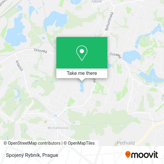 Spojený Rybník map