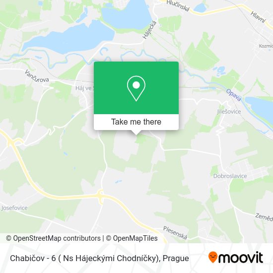 Chabičov - 6 ( Ns Hájeckými Chodníčky) map