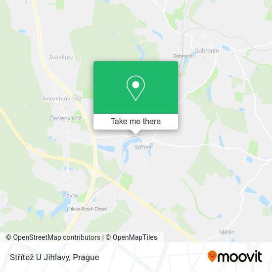 Střítež U Jihlavy map