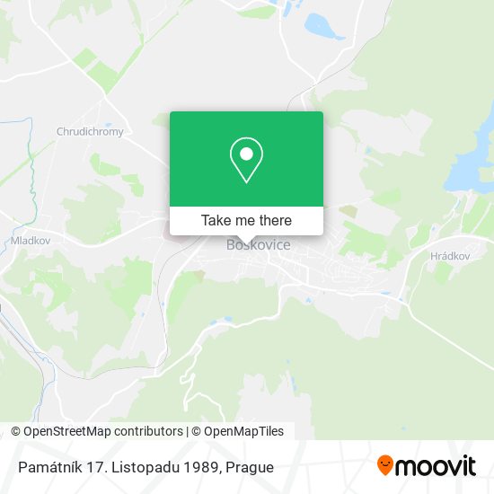Památník 17. Listopadu 1989 map