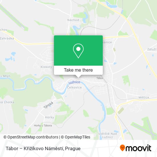 Tábor – Křižíkovo Náměstí map