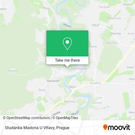 Карта Studánka Madona U Vltavy