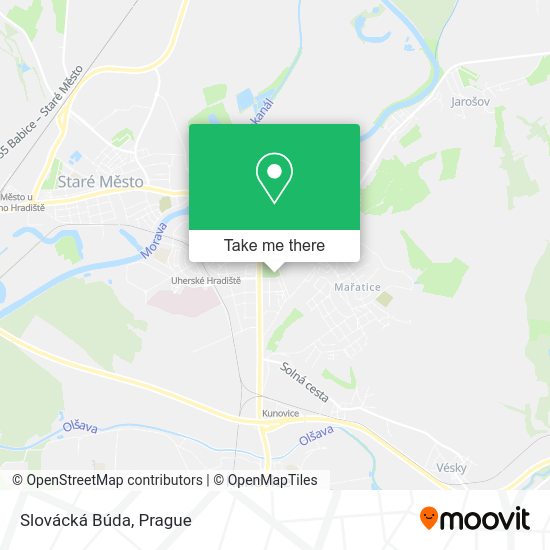 Slovácká Búda map