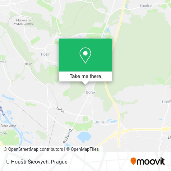 U Houští Šicových map