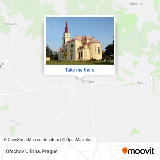 Карта Ořechov U Brna