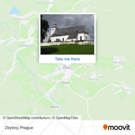 Карта Zbytiny
