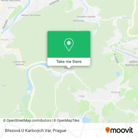 Březová U Karlových Var map