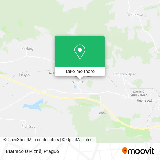 Карта Blatnice U Plzně