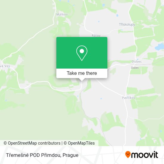 Třemešné POD Přimdou map