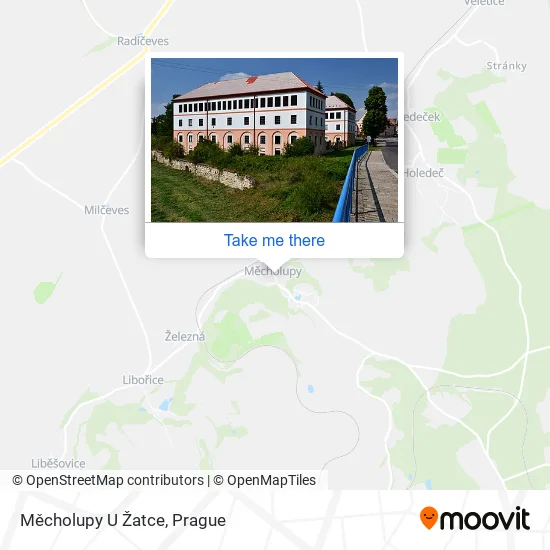 Карта Měcholupy U Žatce