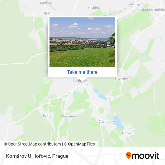 Карта Komárov U Hořovic
