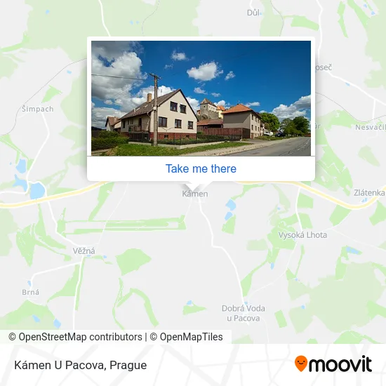 Карта Kámen U Pacova