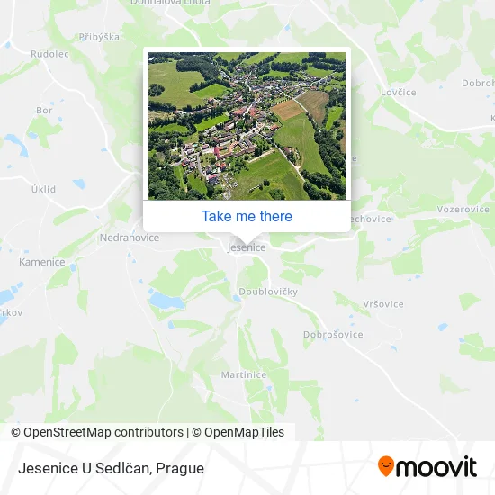 Карта Jesenice U Sedlčan