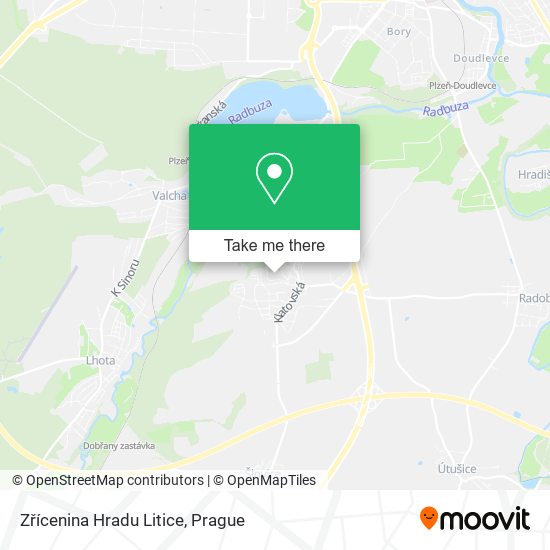 Zřícenina Hradu Litice map