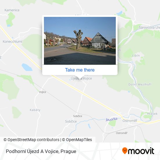 Карта Podhorní Újezd A Vojice