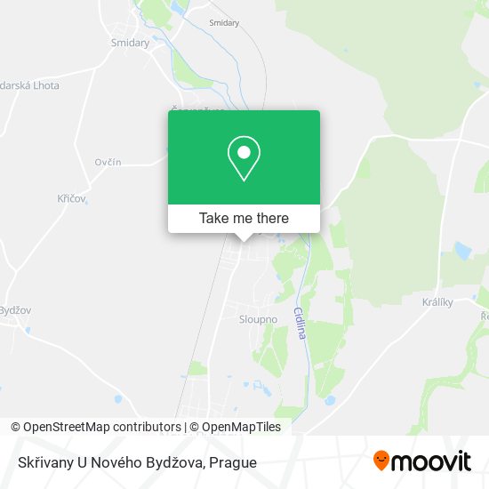 Skřivany U Nového Bydžova map