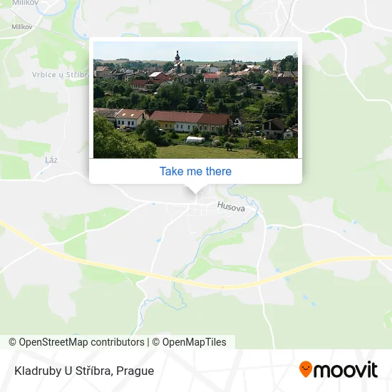 Карта Kladruby U Stříbra