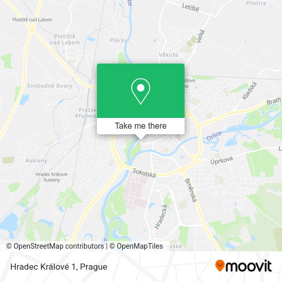 Hradec Králové 1 map