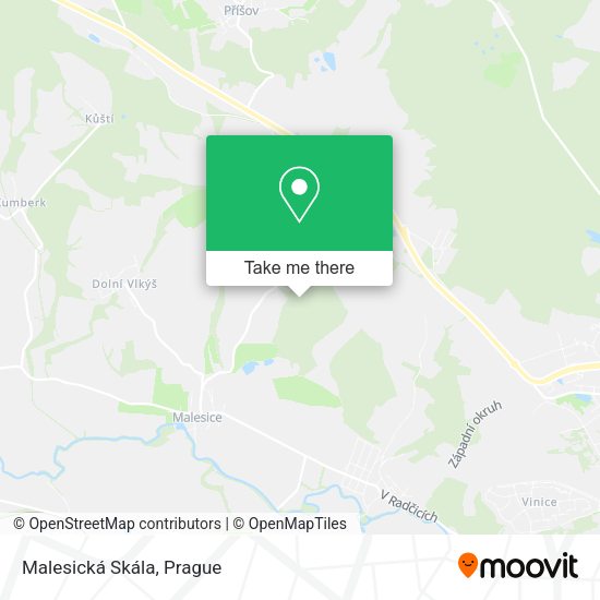Malesická Skála map