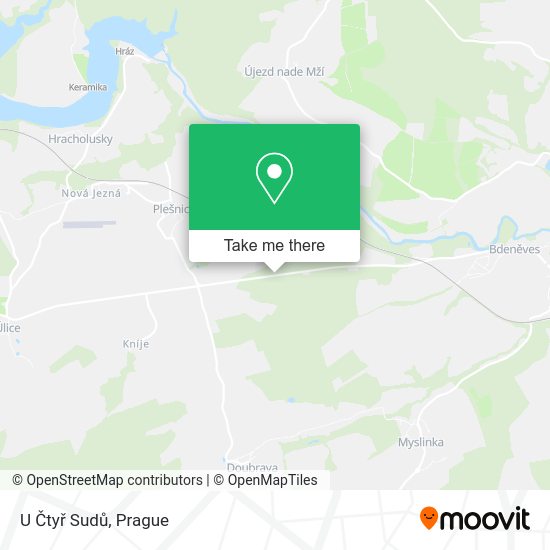 U Čtyř Sudů map