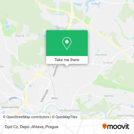 Карта Dpd Cz, Depo Jihlava